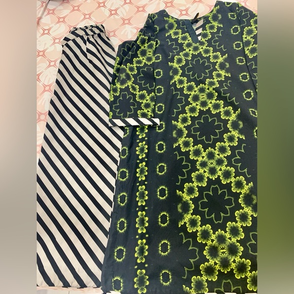 CHARIZMA Black and Green Patterned Dress - Picture 10 of 13